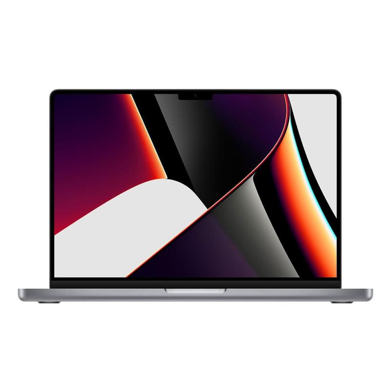 Ugly MacBook Pro (M1 series) with sticker marks — Front view